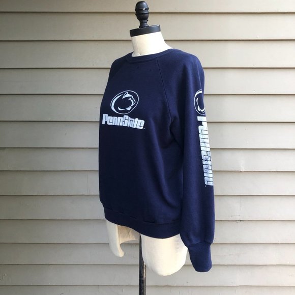 Vintage 80s Penn State Crewneck Crew Neck Sweatshirt Pullover Signal USA S/M - Picture 10 of 17